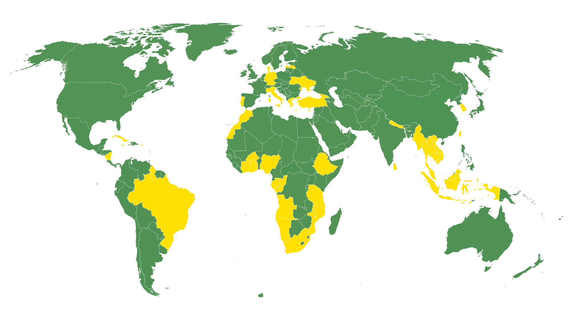 Erfurter Malzwerke Export Weltkarte